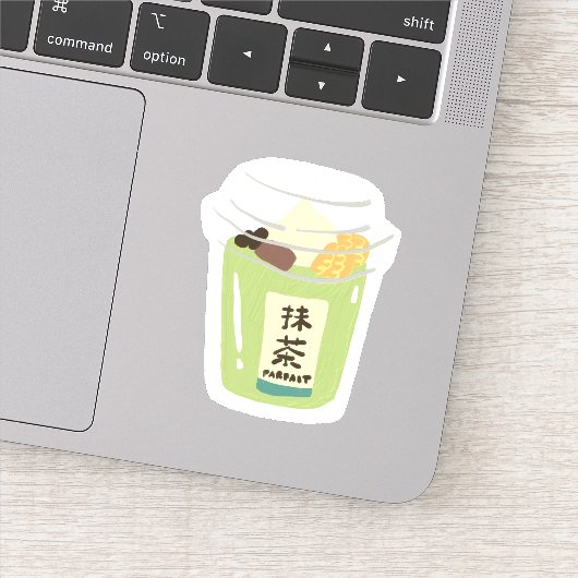 Matcha boba grüner Tee Aufkleber (Detail)