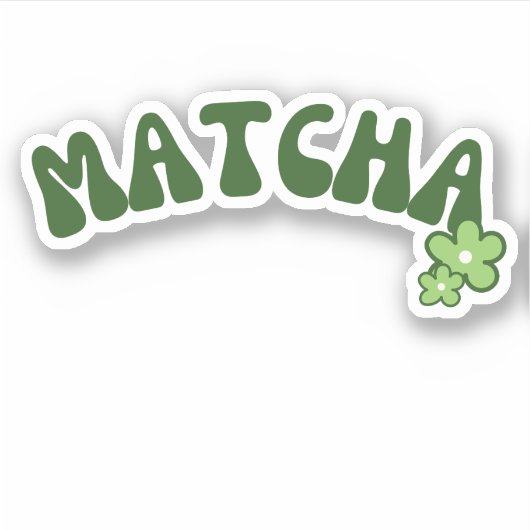 Matcha boba grüner Tee Aufkleber (Vorderseite)