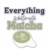 Matcha boba grüner Tee, Matcha Aufkleber (Vorderseite)