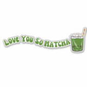 Matcha boba grüner Tee, Matcha Aufkleber (Vorderseite)