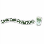 Matcha boba grüner Tee, Matcha Aufkleber (Vorderseite)