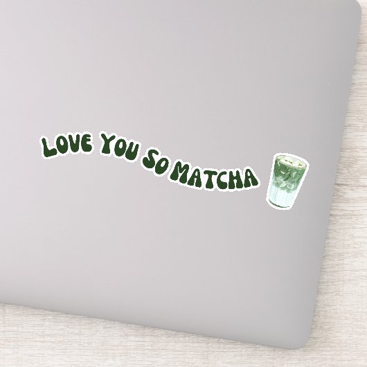 Matcha boba grüner Tee, Matcha Aufkleber (Detail)