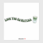 Matcha boba grüner Tee, Matcha Aufkleber (Blatt)