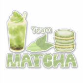 Matcha boba grüner Tee, Matcha Aufkleber (Vorderseite)