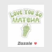 Matcha boba grüner Tee, Matcha Aufkleber (Blatt)