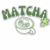 Matcha boba grüner Tee, Matcha Aufkleber (Vorderseite)