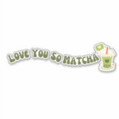 Matcha boba grüner Tee, Matcha Aufkleber (Vorderseite)