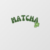 Matcha boba grüner Tee, Matcha Fensteraufkleber (Blatt)