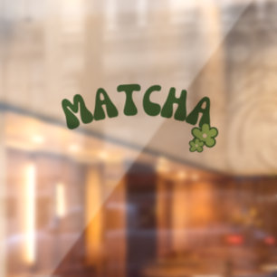 Matcha boba grüner Tee, Matcha Fensteraufkleber