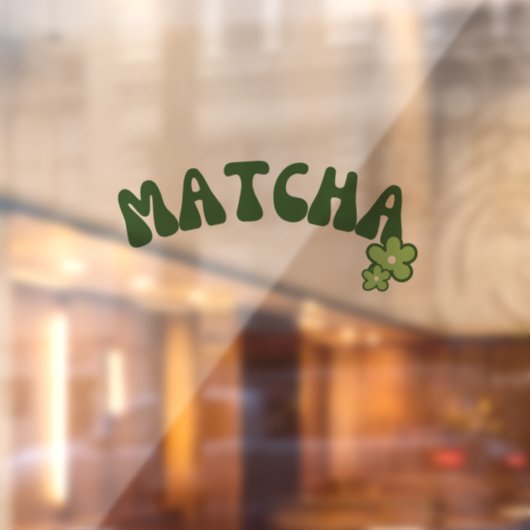 Matcha boba grüner Tee, Matcha Fensteraufkleber (Blatt 2)