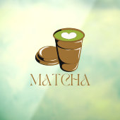 Matcha boba grüner Tee, Matcha Fensteraufkleber (Blatt 3)
