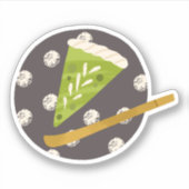 Matcha boba grüner Tee, Matcha-Pulver Aufkleber (Vorderseite)