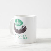Matcha Boba Tea Kaffeetasse (Vorderseite Links)