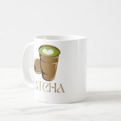 Matcha Boba Tea Kaffeetasse (Vorderseite Links)
