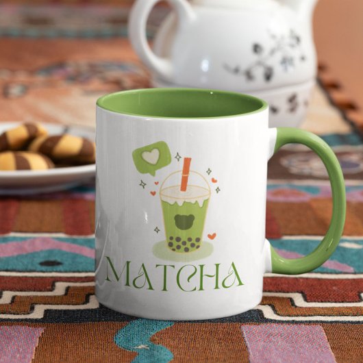 Matcha Boba Tea Tasse