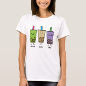 Matcha boba Teegrüngetränkmilch T-Shirt (Vorderseite)