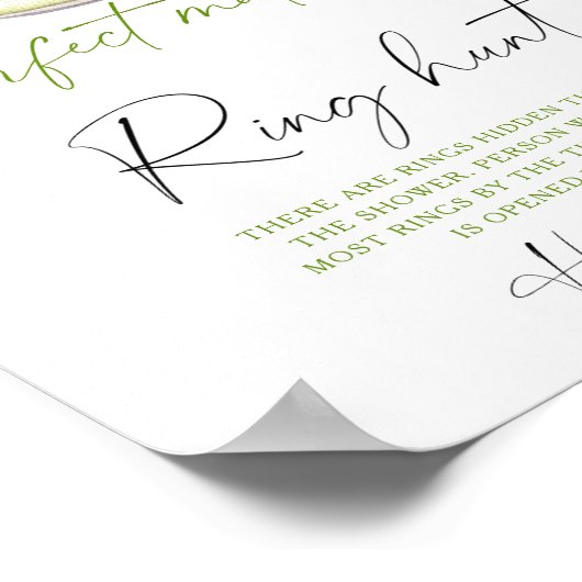 Matcha Brautparty Ring Jagdspiel Poster (Ecke)