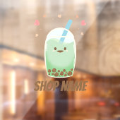 Matcha Bubble Tea Fensteraufkleber (Blatt 2)