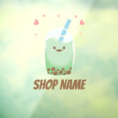 Matcha Bubble Tea Fensteraufkleber (Blatt 3)