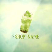 Matcha Bubble Tea Fensteraufkleber (Blatt 3)