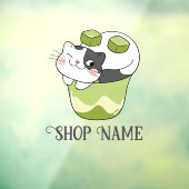 Matcha Bubble Tea Fensteraufkleber (Blatt 3)