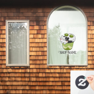 Matcha Bubble Tea Fensteraufkleber