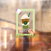 Matcha Bubble Tea Fensteraufkleber (Blatt 2)