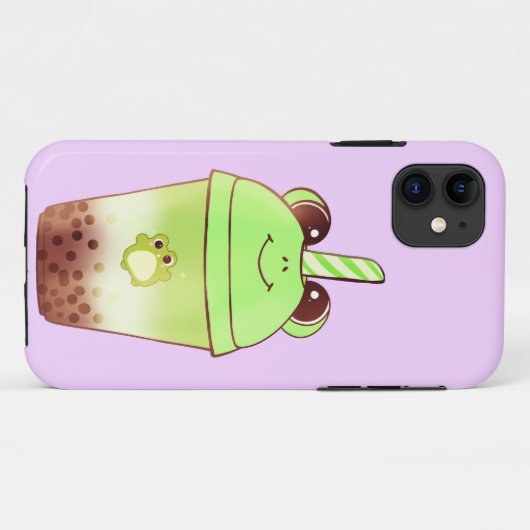 Matcha Bubble Tea Milk Tea Frog Case-Mate iPhone Hülle (Rückseite (Horizontal))