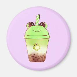 Matcha Bubble Tea Milk Tea Frog Magnet