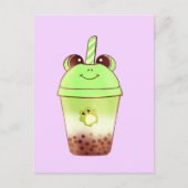 Matcha Bubble Tea Milk Tea Frog Postkarte (Vorderseite)