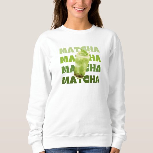 Matcha Bubble Tea Sweatshirt (Vorderseite)
