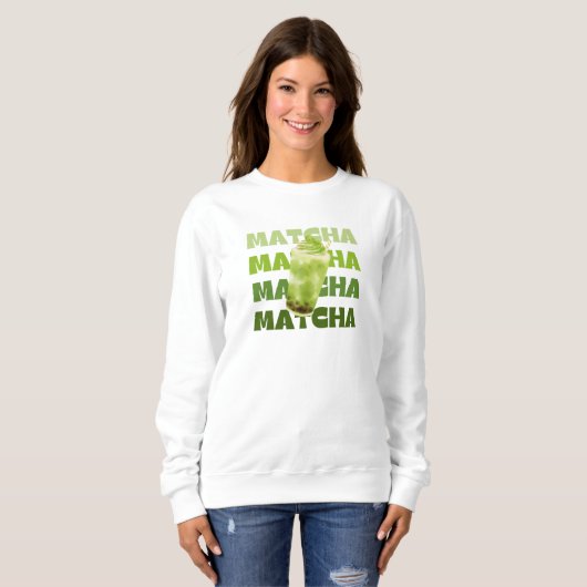 Matcha Bubble Tea Sweatshirt (Vorne ganz)