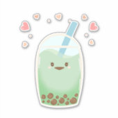 Matcha Bubble Tee Aufkleber (Vorderseite)
