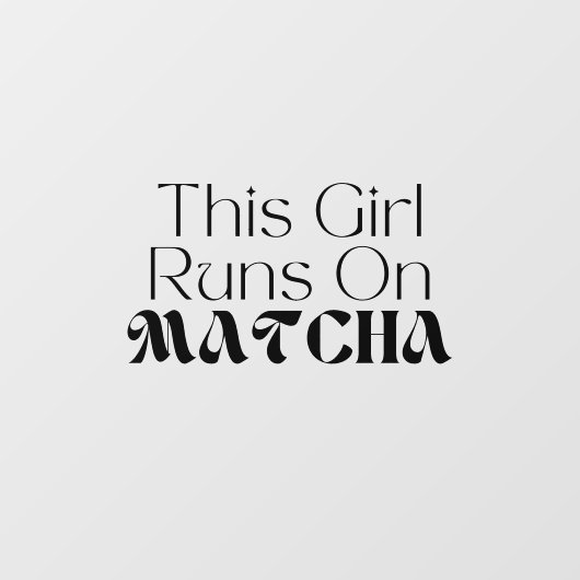 Matcha Cafe Fensteraufkleber (Blatt)