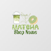 Matcha Cafe Fensteraufkleber (Blatt)