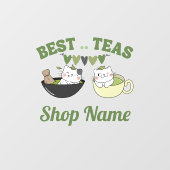 Matcha Cafe Fensteraufkleber (Blatt)