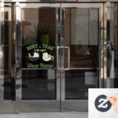 Matcha Cafe Fensteraufkleber (Büro Tür)