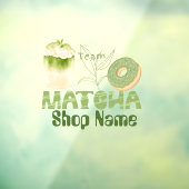 Matcha Cafe Fensteraufkleber (Blatt 3)
