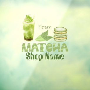 Matcha Cafe Fensteraufkleber