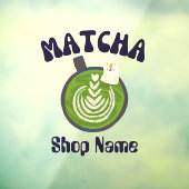 Matcha Cafe Fensteraufkleber (Blatt 3)