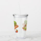Matcha Cake Roll Illustration Acryltrinkbecher (Links)