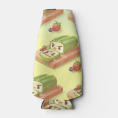Matcha Cake Roll Illustration Flaschenkühler (Vorderseite)