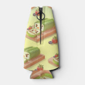 Matcha Cake Roll Illustration Flaschenkühler (Rückseite)