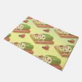 Matcha Cake Roll Illustration Fußmatte (Schrägansicht)