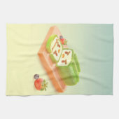 Matcha Cake Roll Illustration Geschirrtuch (Horizontal)