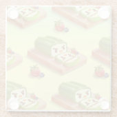 Matcha Cake Roll Illustration Glasuntersetzer (Rückseite)