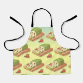 Matcha Cake Roll Illustration Schürze (Vorderseite)