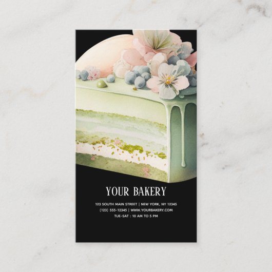 Matcha Cake Visitenkarte (Vorderseite)