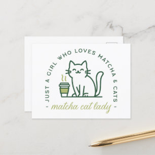 Matcha Cat Liebhaber lustig nur ein Mädchen kawaii Postkarte
