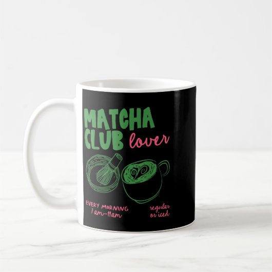 Matcha Club Regulärer oder Eis-Grüntee-Matcha-Latt Kaffeetasse (Links)
